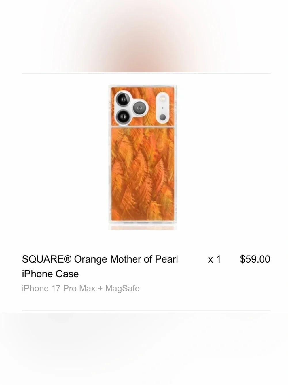 IPHONE 17 PRO MAX + MagSafe FLAUNT Orange Mother of Pearl Phone Case Orig. $59